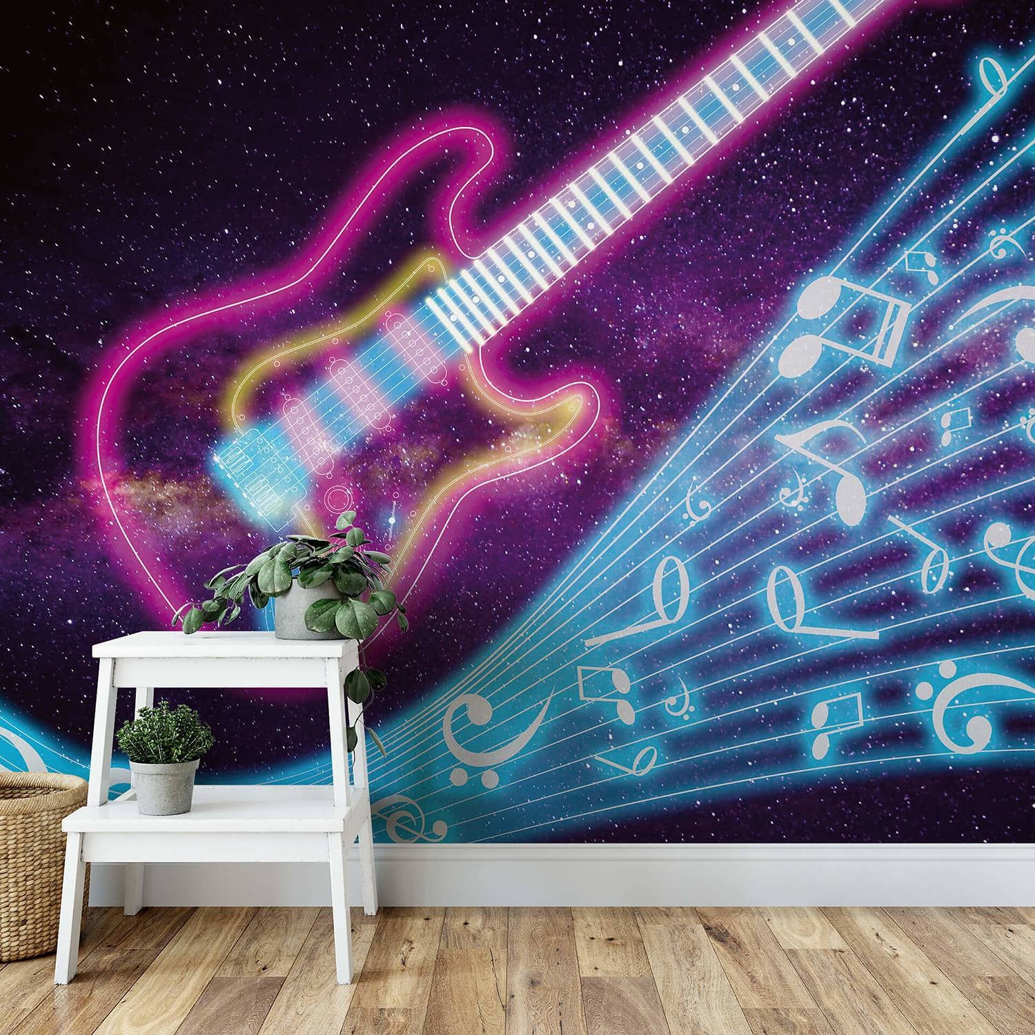 home24 Fotobehang Kids Guitar Multicolour 3 x 2 m