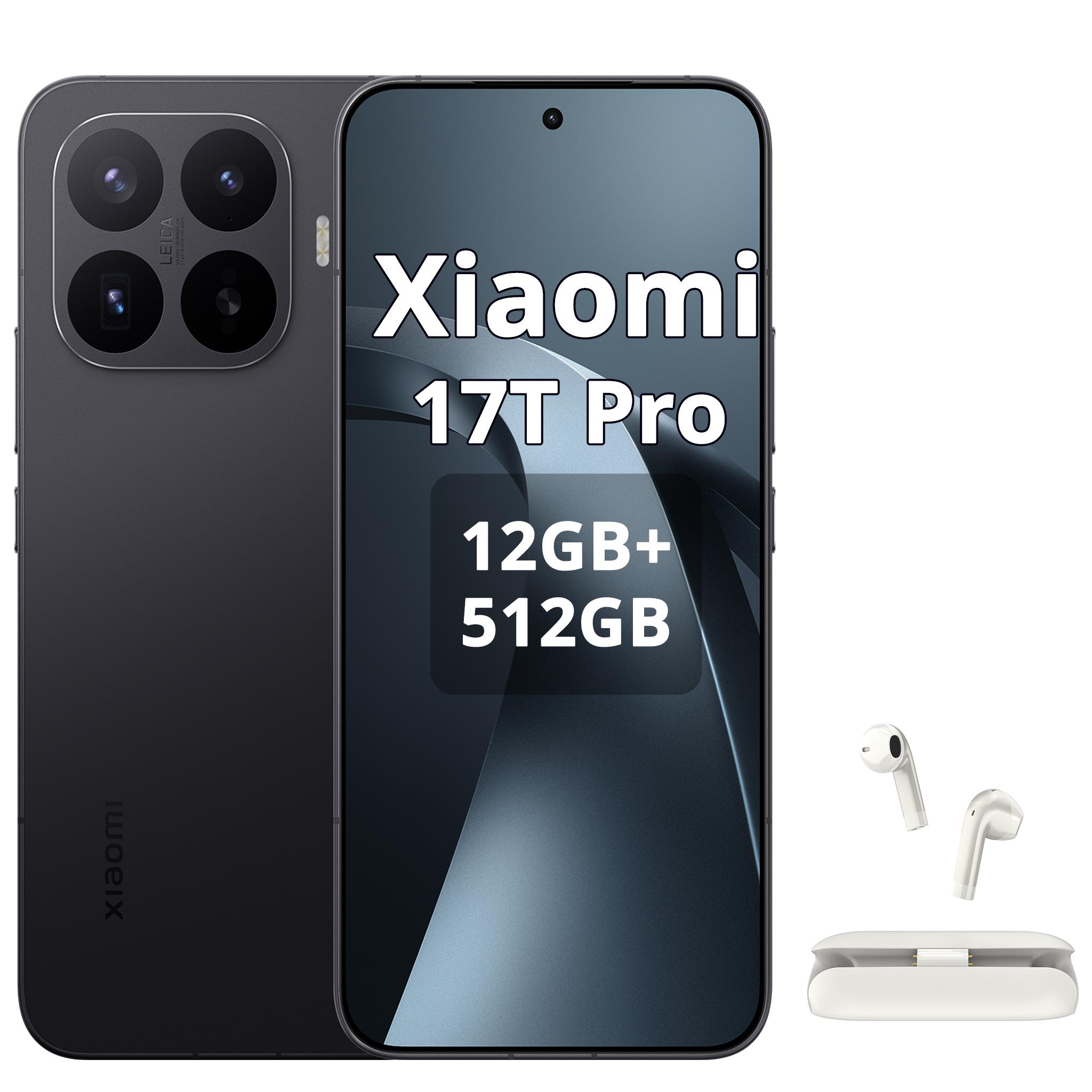 Xiaomi 17T Pro 5G Smartphone 512GB 12GB 6.83", 7000mAh, Schwarz (mit Bluetooth Kopfhörer)