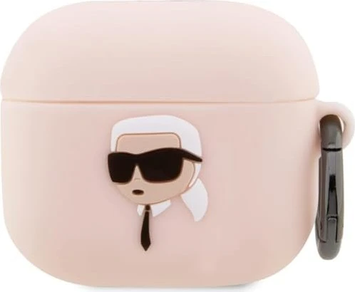 Karl Lagerfeld KLA3RUNIKP AirPods 3 cover pink/pink Silicone Karl Head 3D