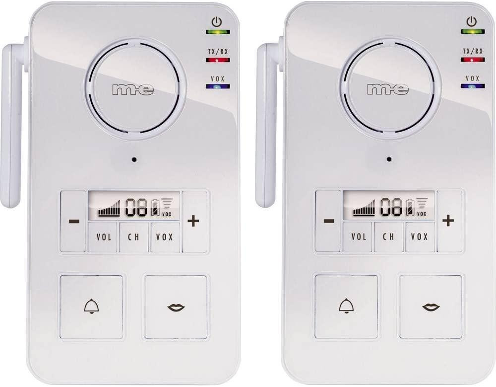 M-E FS-2.1 Funk-Wechselsprechanlage Intercomsysteem, wit, bereik tot 2000 meter