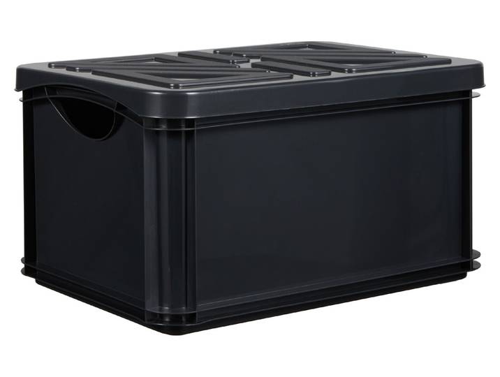 Rotho Oecoplan Systembox mit Deckel Schwarz A4 15 l