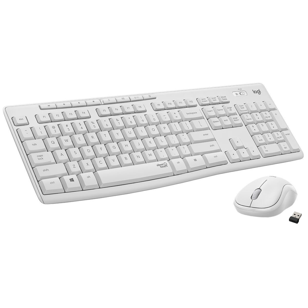 Logitech MK295 Silent Toetsenbord en Muis Combinatie - Wit - USB-A