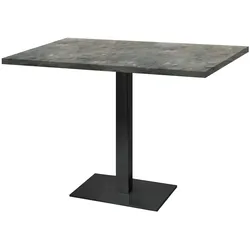 RestooTab - Tisch Milan 120x70cm Dekor metallisierter Stein