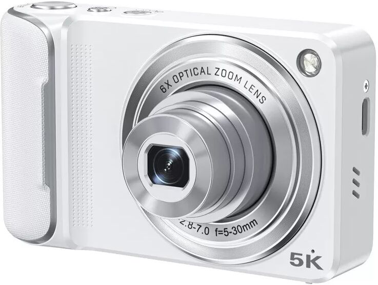 INF 6x Optischer Zoom Digitalkamera mit 32GB TF Karte - High Definition Mini Selfie Kamera Weiß