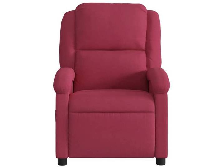 Fauteuil inclinable manuelle - UU - rouge bordeaux velours S1077