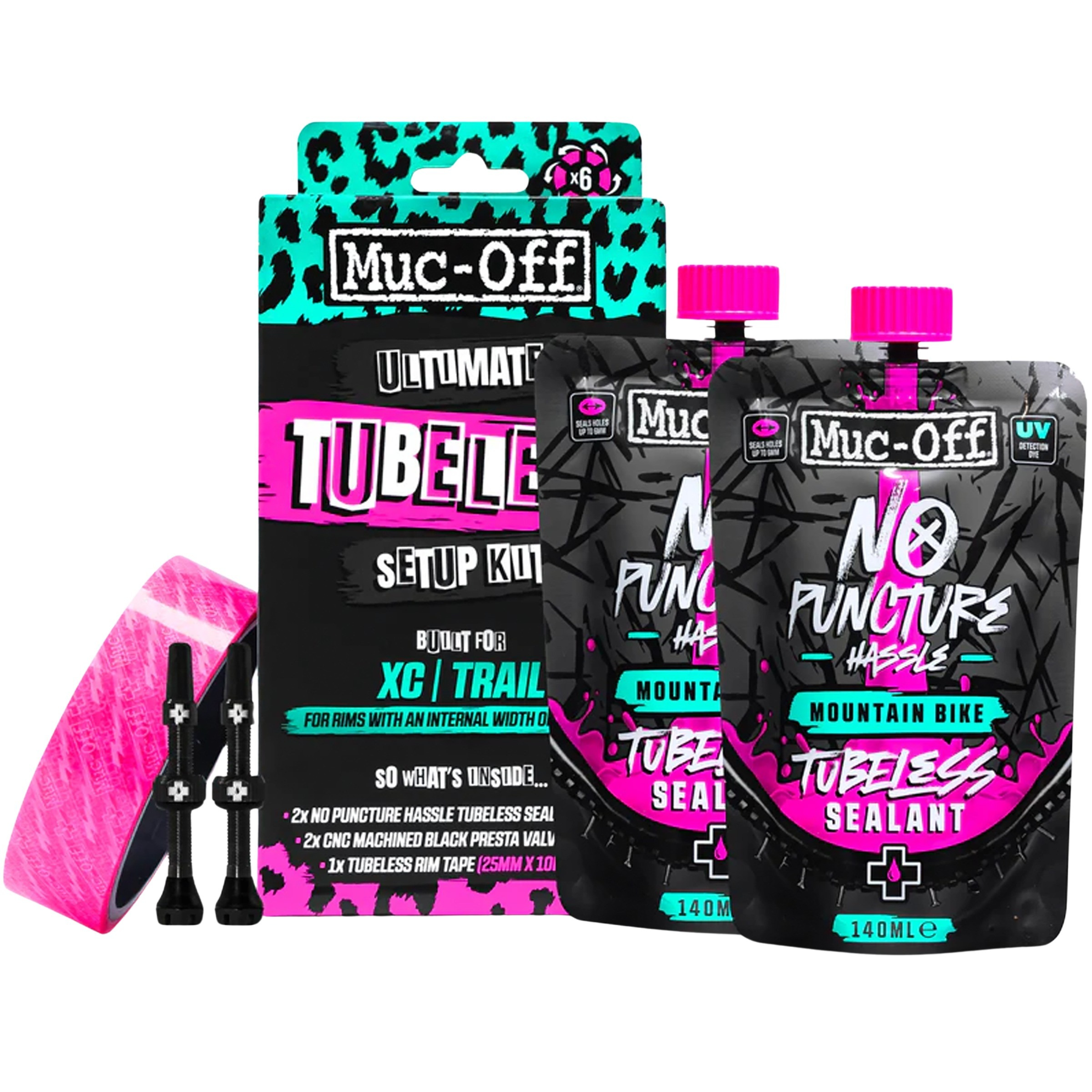 Muc Off Muc Off UltimateTubeless Kit - XC/Gravel Fahrradwerkzeug & Fahrradpflege pink Größe 44mm