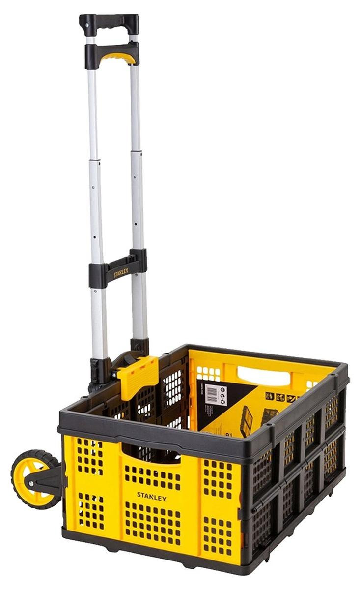 Stanley Opvouwbare Steekwagen en Vouwkrat FT501/FT505 Zwart/Geel - Steekkar tot 70kg en Vouwkrat tot 25kg