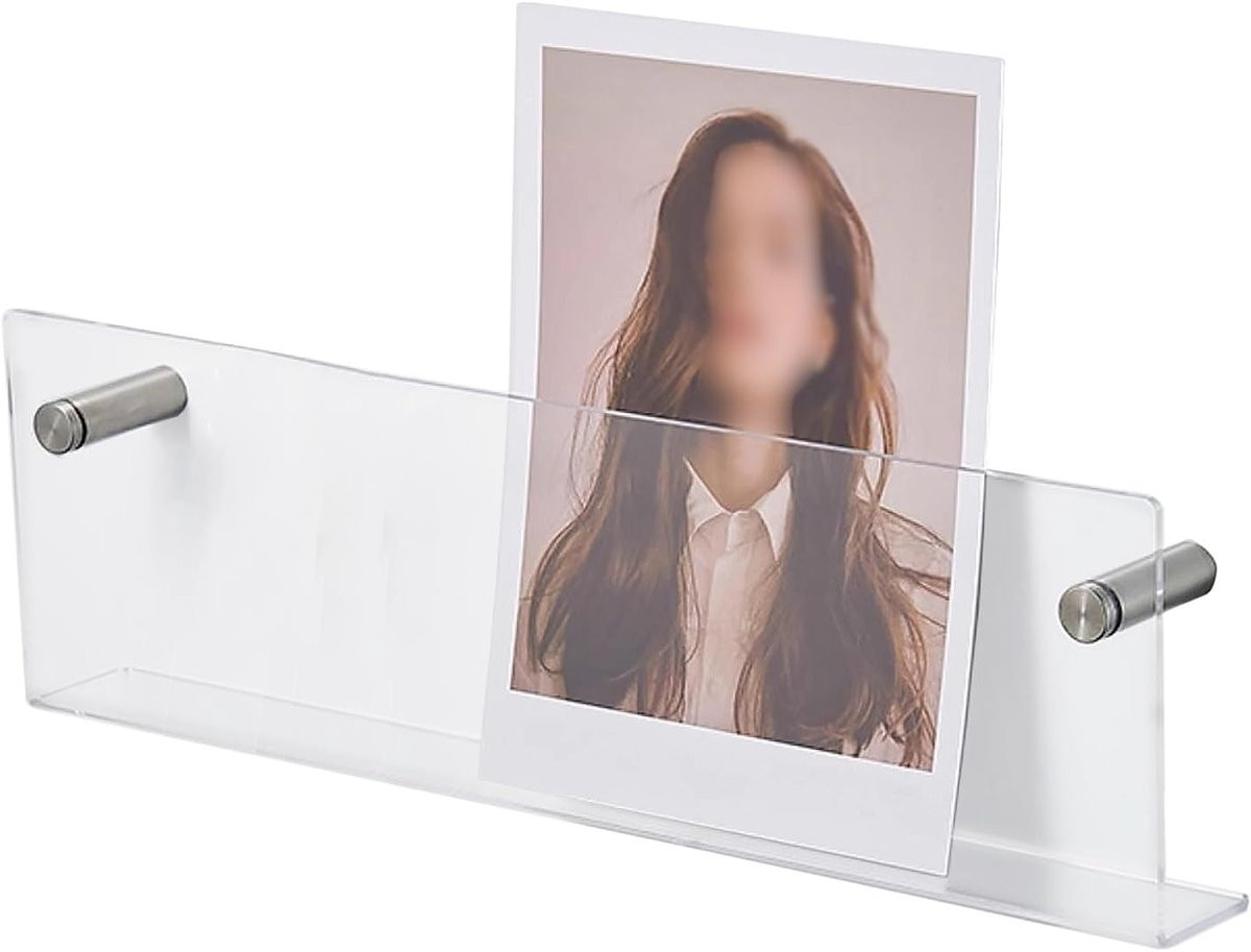 Transparante tijdschriftenhouder van duurzaam acryl, breedte: 40 cm