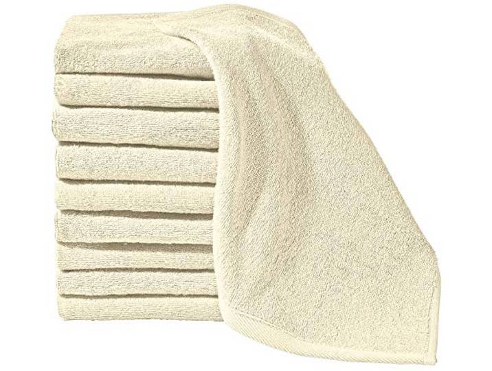 Erwin Müller Seiftuch 10er-Pack, Serie Heidenheim 100% Baumwolle Natur Größe 30x30 cm - schnell trocknend und extra saugstark, kuschelweich, voluminöse Spitzenqualität