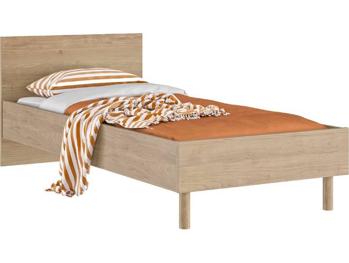Kinderbett GAMI RITMO , beige (weiß, neutral), B:96cm H:78cm L:205cm, Betten, Kinderbett, Ein modernes Bett, das sich jedem Interieur anpasst