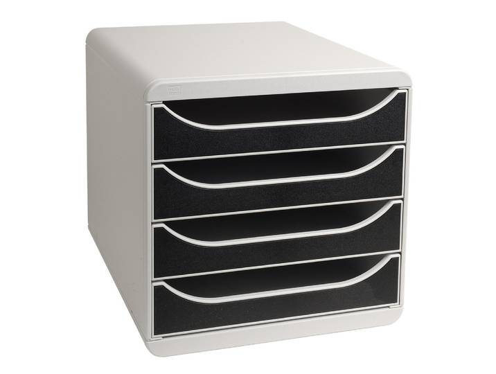 EXACOMPTA Module de classement Big Box 4 tiroirs Office - Noir