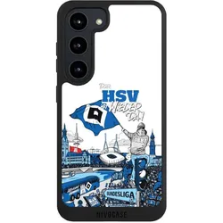 Nivocase Handyhülle für Samsung Galaxy S23 Hülle NIVOpure Case Schwarz Aufstieg Hamburger SV Offizielles (Samsung Galaxy S23), Smartphone Hülle, Schwarz