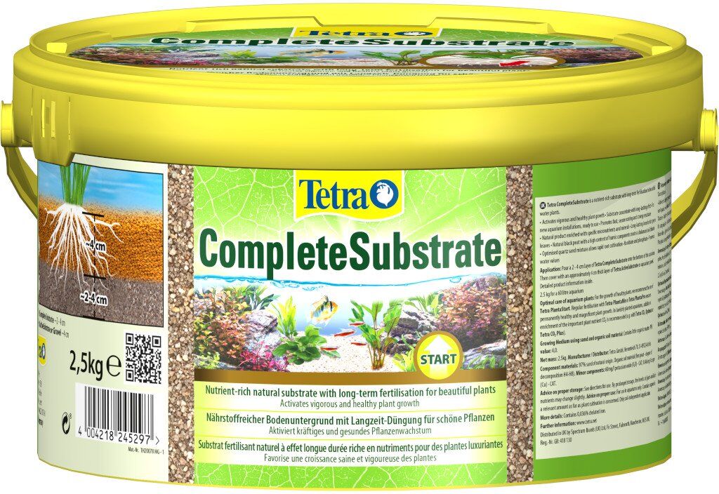 2,5 kg Tetra CompleteSubstrate Substrato Sottofondo Ricco di Nutrienti Fertilizzante a Lento Rilascio per la Crescita Sana delle Piante in Acquario