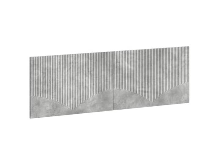GHVBNMF Wandmontiertes Kopfteil Betongrau 160x50 cm Holzwerkstoff Platzsparendes Wandbett-Kopfteil für das Schlafzimmer mit integrierten Fächern aus pflegeleichtem Holzwerkstoff.