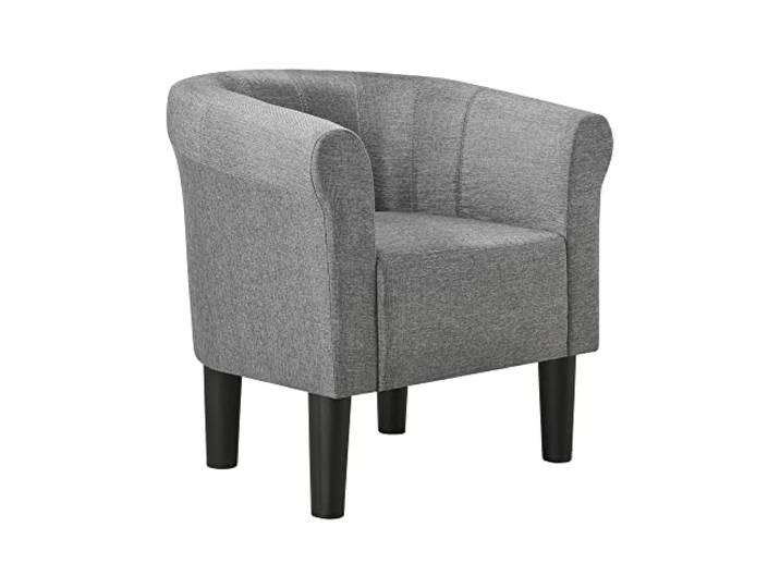 [en.casa] Sessel 70x70x58cm Hellgrau Textil Clubsessel Relaxsessel