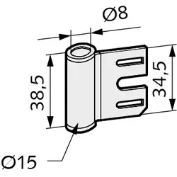 Rahmenteil OBJEKT für Stahlzargen V 8600