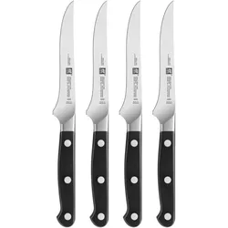 Zwilling Pro 4er Set Steakmesser Pro, Küchenmesser, Silber, Schwarz, Rot, Weiss