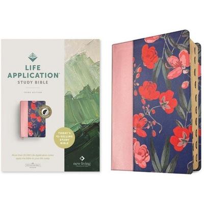 NLT Life Application Study Bible, Third Edition (Leatherlike, Pink Evening Bloom, Indexed, Red Letter), Gebundene Ausgabe von New Living Translation,