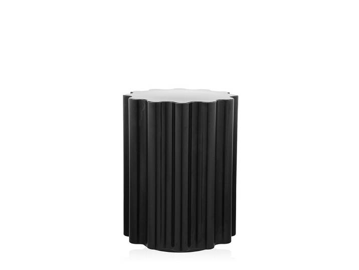 Kartell Schemel Colonna schwarz, Designer Ettore Sottsass, 46 cm