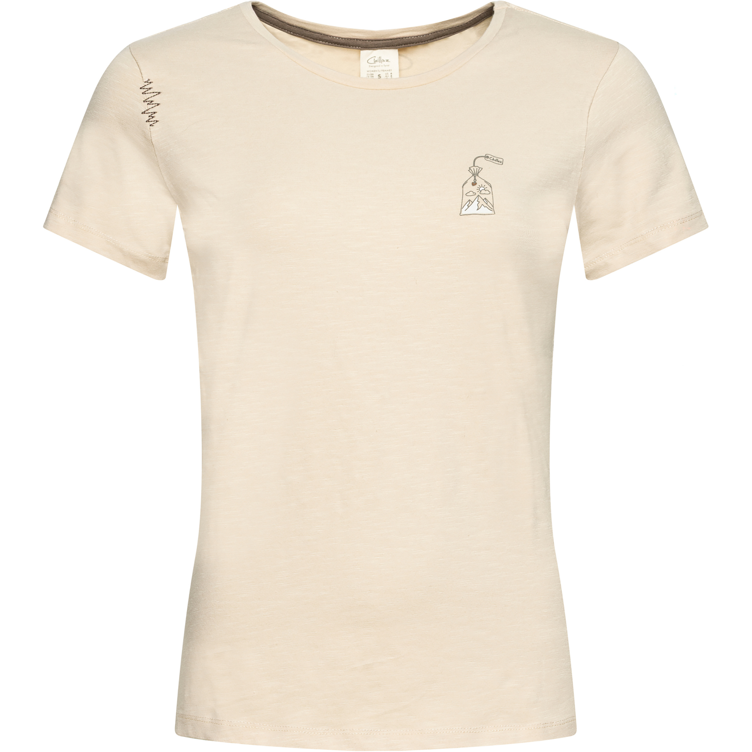 Chillaz Valencia Tea Up Damen T-Shirts beige Größe S Alpinklettern | Sportklettern | Bouldern Hautfreundlich