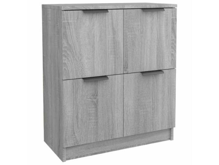 Kaorsrow Sideboard Grau Sonoma 60x30x70 cm Kommode mit 4 Türen Kompakter Beistellschrank für Wohnzimmer & Flur, 4 Türen bieten viel Stauraum, robuste Ablage für Dekoration.