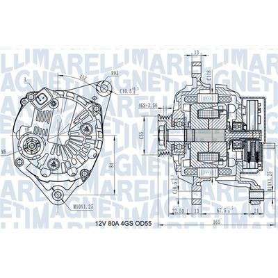 MAGNETI MARELLI Generator 063731977010 für NISSAN