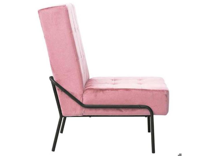 Rose Meubles > Fauteuils et chaises LEMON Chaise de relaxation 65x79x87 cm Rose Velours Pour maison/bureau_18761