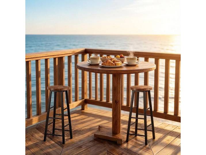 MC Star Stuhl Tisch Hocker, Frühstück Hocker Bistro Stil (Satz von 2 Bar Hocker,Küche Hocker,Bar Stuhl mit Fußlehne(Nur 2Pcs Stühle)