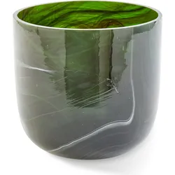 Marbled Glasvase 15,5 cm, grün