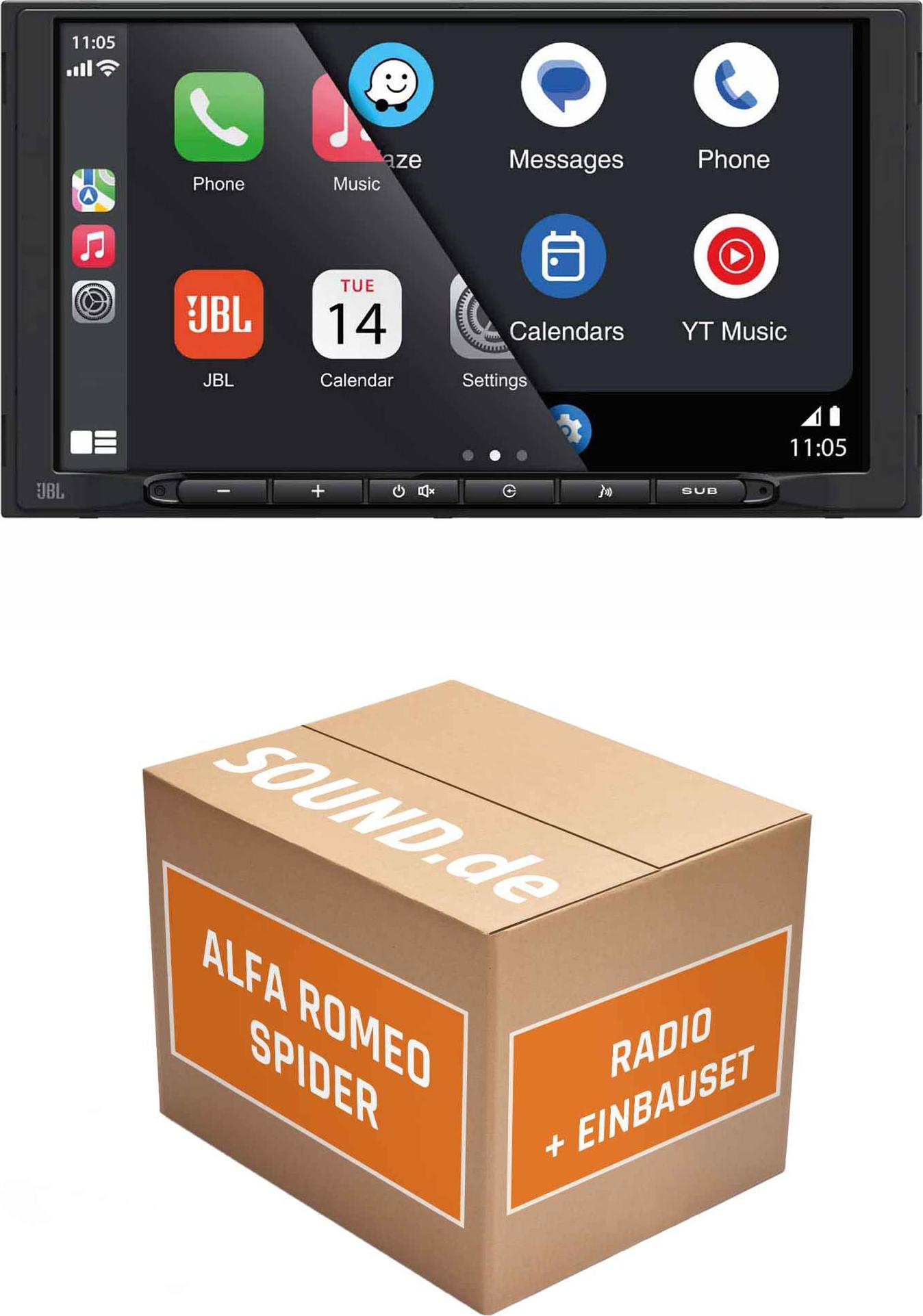 Autoradio Einbaupaket Legend 700D passend für Alfa Romeo Spider 6 + Navigation | CarPlay Wireless Android Auto Wireless