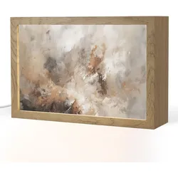 TISCHLEUCHTE Farbe - Abstrakt - Beige - Kunst Nachtlicht 30x20 cm