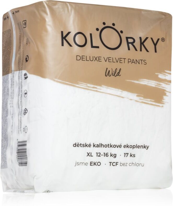 Kolorky Deluxe Velvet Pants Wild culottes de protection jetables taille XL 12-16 Kg 17 pcs