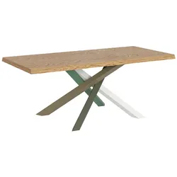 Itamoby Fester Tisch 90x180 cm Versalux entrindete Eichenbeine 4/A