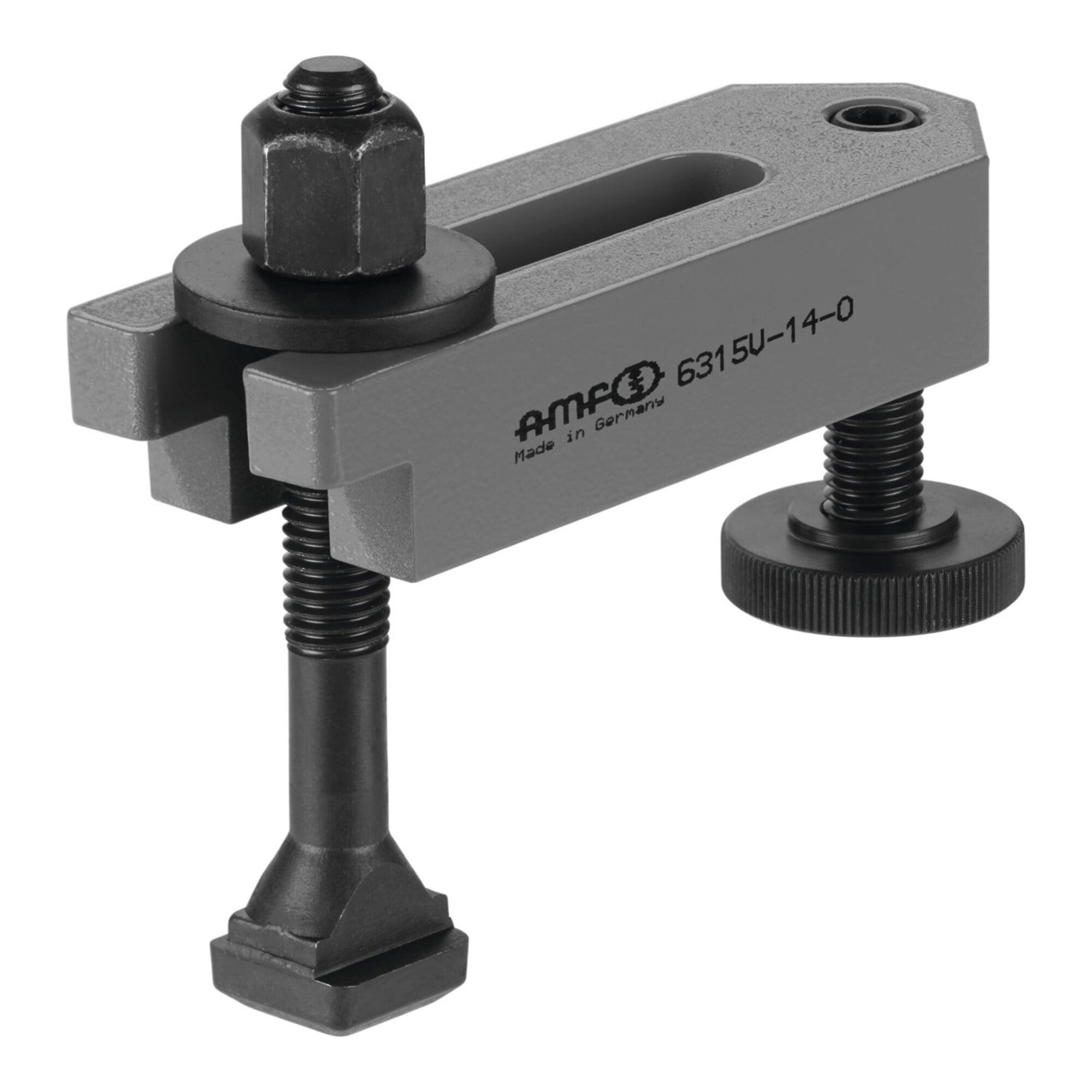 AMF Spanneisen 6315V abgesetzt mit Stützschraube Nut 20 mm (73262)