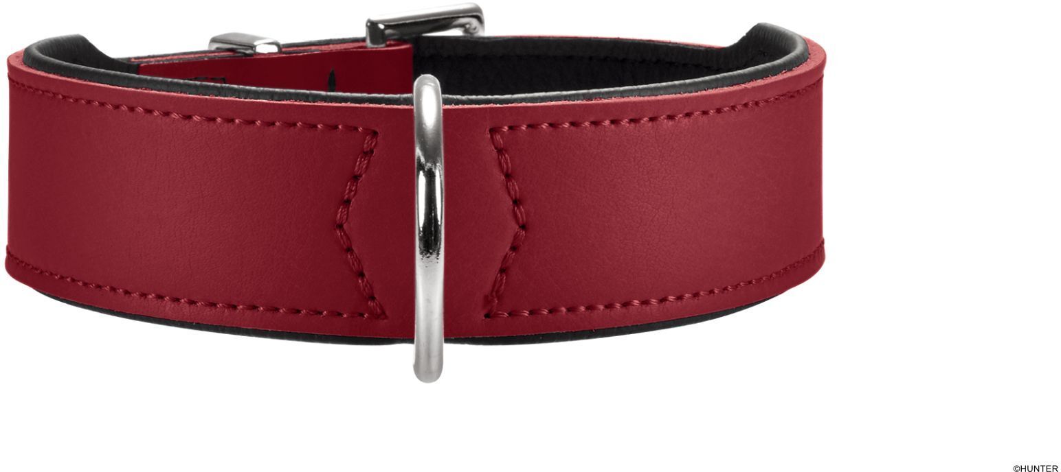 DOG SPORT HUNTER Halsband Basic M-L (60), rot/schwarz