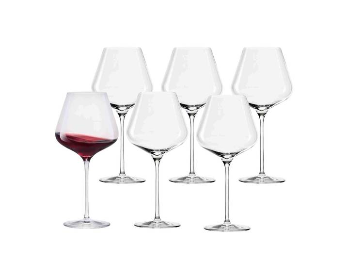 Rotweinglas STÖLZLE Burgundergläser Quatrophil 710 ml 6er Set transparent , bunt (transparent), Glas, Trinkgefäße, Rotweinglas