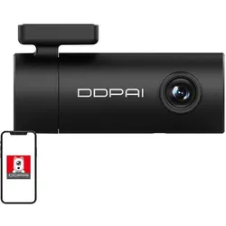 DDpai Mini Pro QuadHD (Beschleunigungssensor, Eingebautes Mikrofon, Nachtsicht, WLAN, 2K), Dashcam, Schwarz