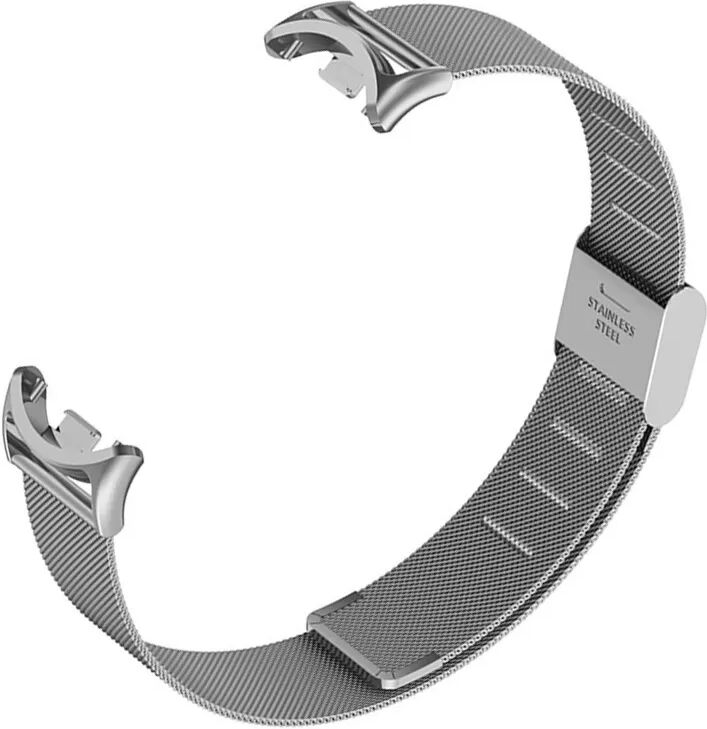 INF Metallarmband kompatibel mit Xiaomi Mi Band 8/9/10 - Federsteg-Design Grau