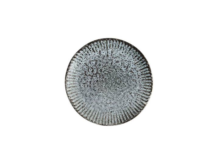Assiette en céramique bleu, ronde, uni, micro-ondes, lave-vaissel