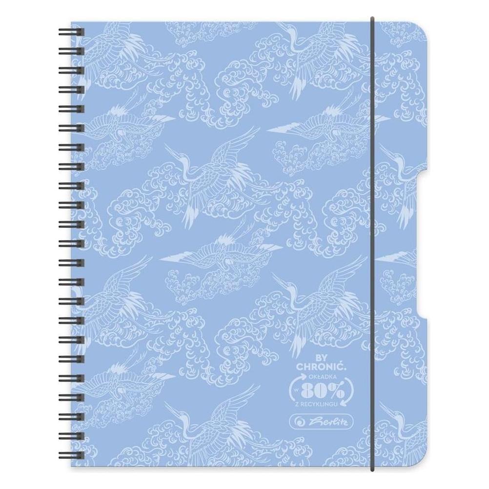 Herlitz Spiralnotizbuch A4/80K kariert blau (2 Stk) (A4, Kariert, Weicher Einband) (54623289)