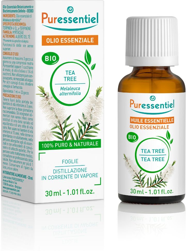 PURESSENTIEL ITALIA Srl Puressentiel Olio Essenziale Tea Tree 30ml - Integratore Alimentare Bio, Benessere Vie Respiratorie