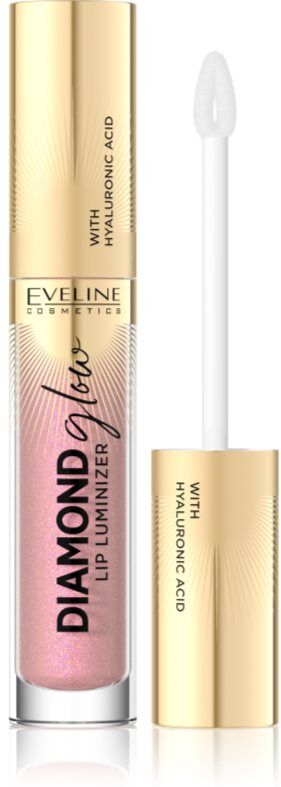 Eveline Cosmetics Diamond Glow shimmering lip gloss with hyaluronic acid shade 08 Honey Glam 4,5 ml