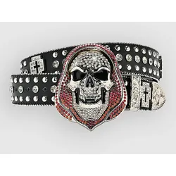 Broken Promises Shriek Rhinestone Gürtel black Gr. S