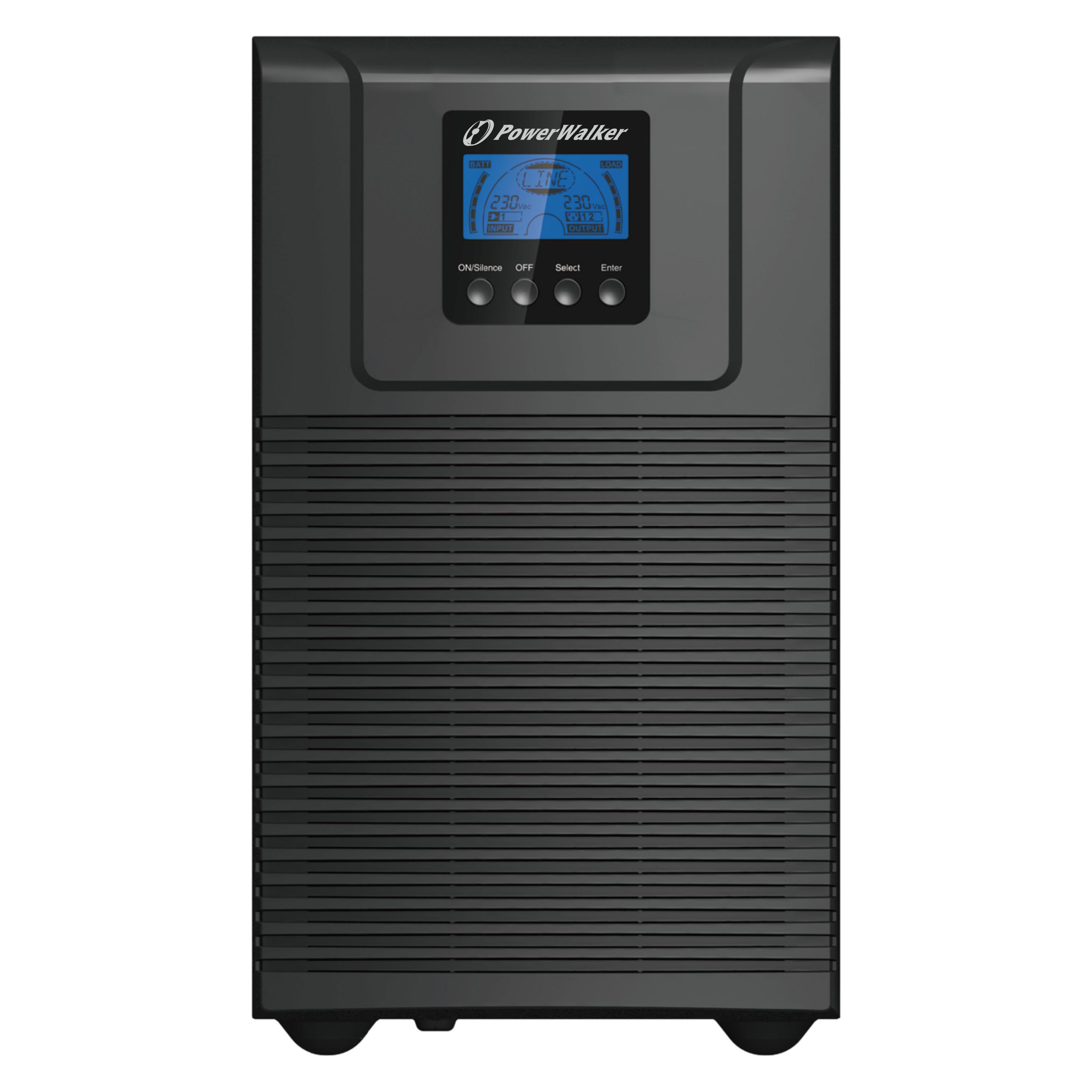 Powerwalker VFI 3000 TGB 3000VA / 2700W Online USV Tower Doppelwandler SNMP Slot HID EBM Anschluss (3000 VA, 2700 W, Online-Doppelwandler USV) (10122100)