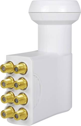 MegaSat HD-Profi Octo-LNB Teilnehmer-Anzahl: 8 Feedaufnahme: 40 mm vergoldete Anschlüsse, Wetterschutz Weiß
