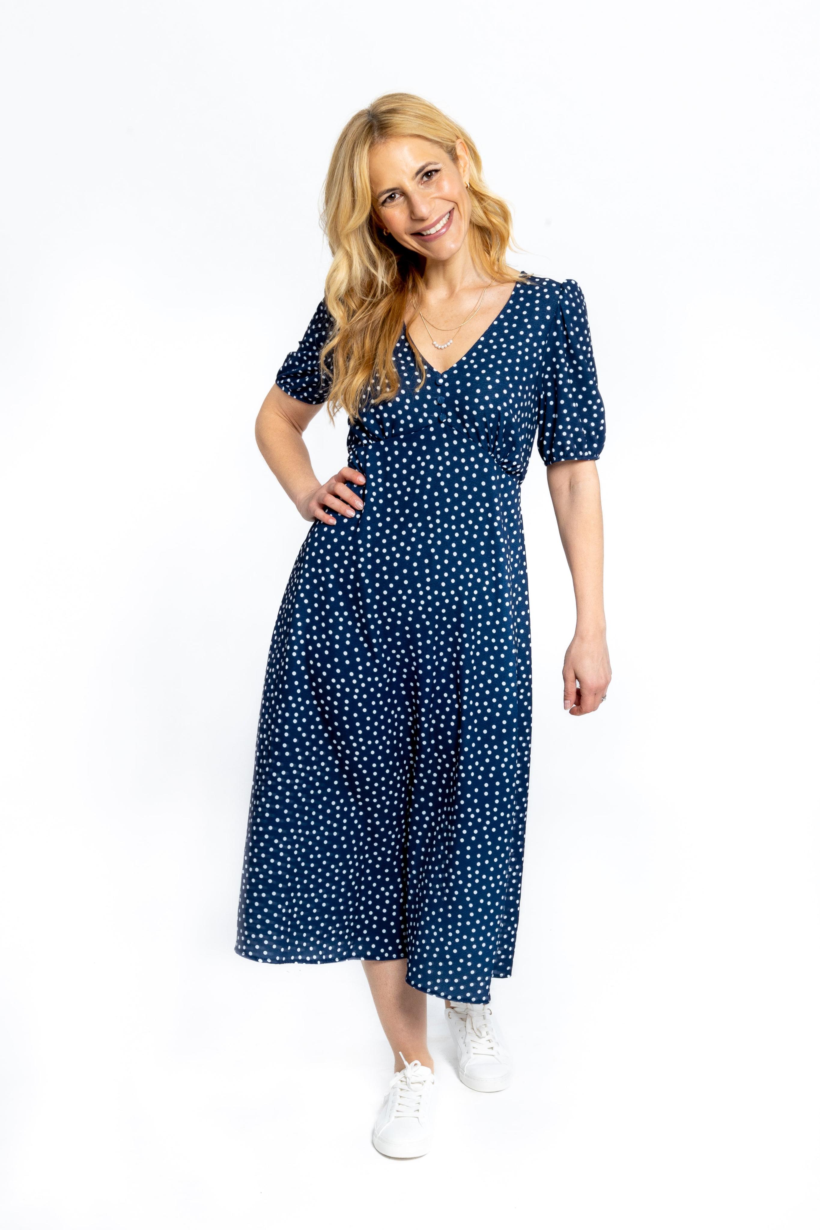 Margot Midi-Pünktchenkleid