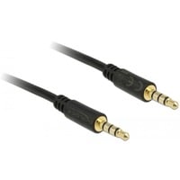 Audiokabel Klinke 3,5mm 4Pin > 3,5mm Stecker 4Pin schwarz, 3 Meter