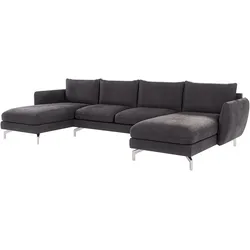 WOHNLANDSCHAFT Elou Graphit Luxusmicrofaser