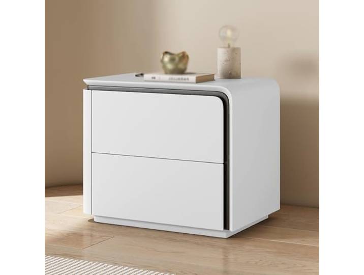 Nachttisch, Beistelltisch, Nachttisch, Schlafzimmer(White,45x40x50cm)