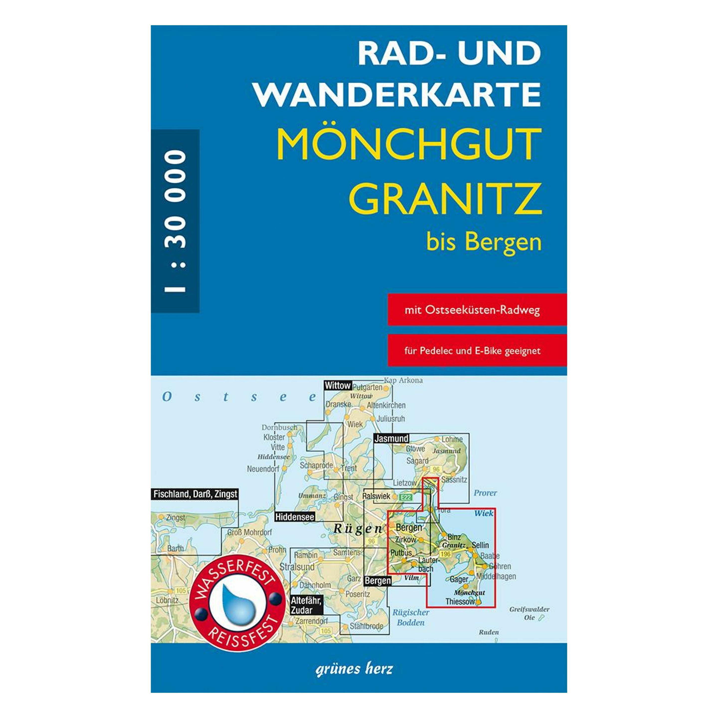 Grünes Herz Rad- und Wanderkarte Mönchgut, Granitz (71430329)